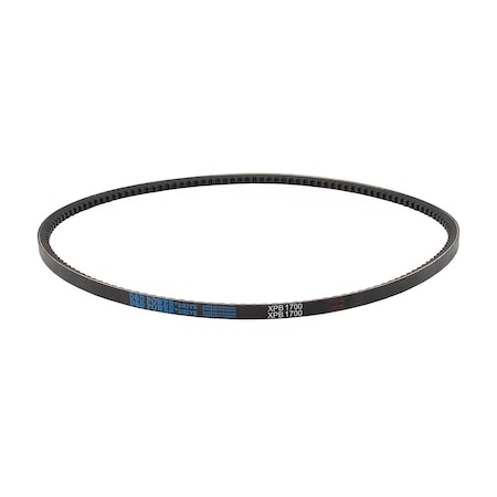 D&D XPB1700 Cogged, Metric V-Belt, 1700mm Outside Length, 16 mm Top Width, 13 mm Thickness, 1 Ribs XPB1700